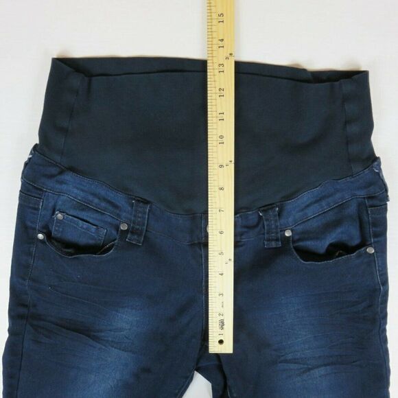 Thyme Maternity Jeans Stretch Cotton Blend Stretch Panel Pull-On Women's Size M - Picture 9 of 9